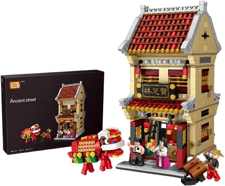LOZ Mini DIY Building Blocks Model, China Traditional Architecture Baozhilin Building Block Toys Set Toys for Kids (1075 Pieces)