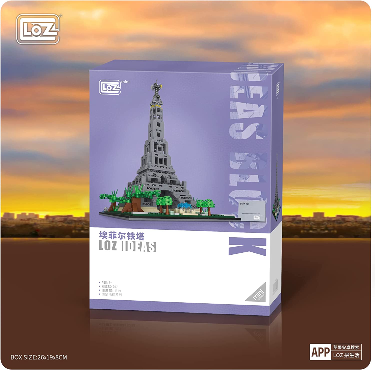 LOZ Micro Mini Blocks Eiffel Tower Building and Architecture Model Set,797 Piece Mini Bricks Toy,Famous Architecture Toys Gifts for Kid and Adult