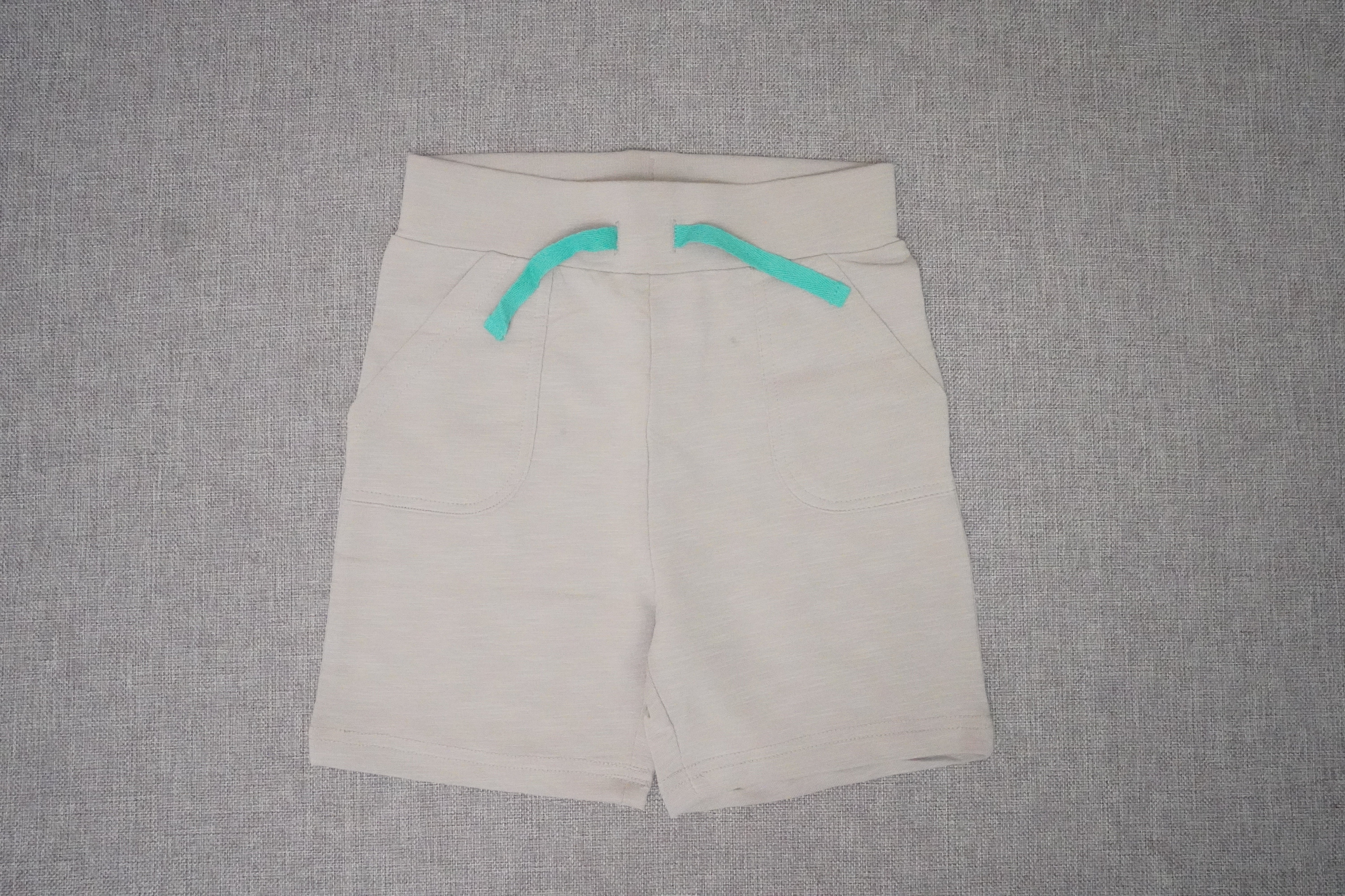 Children's casual light blue short sleeve + shorts set