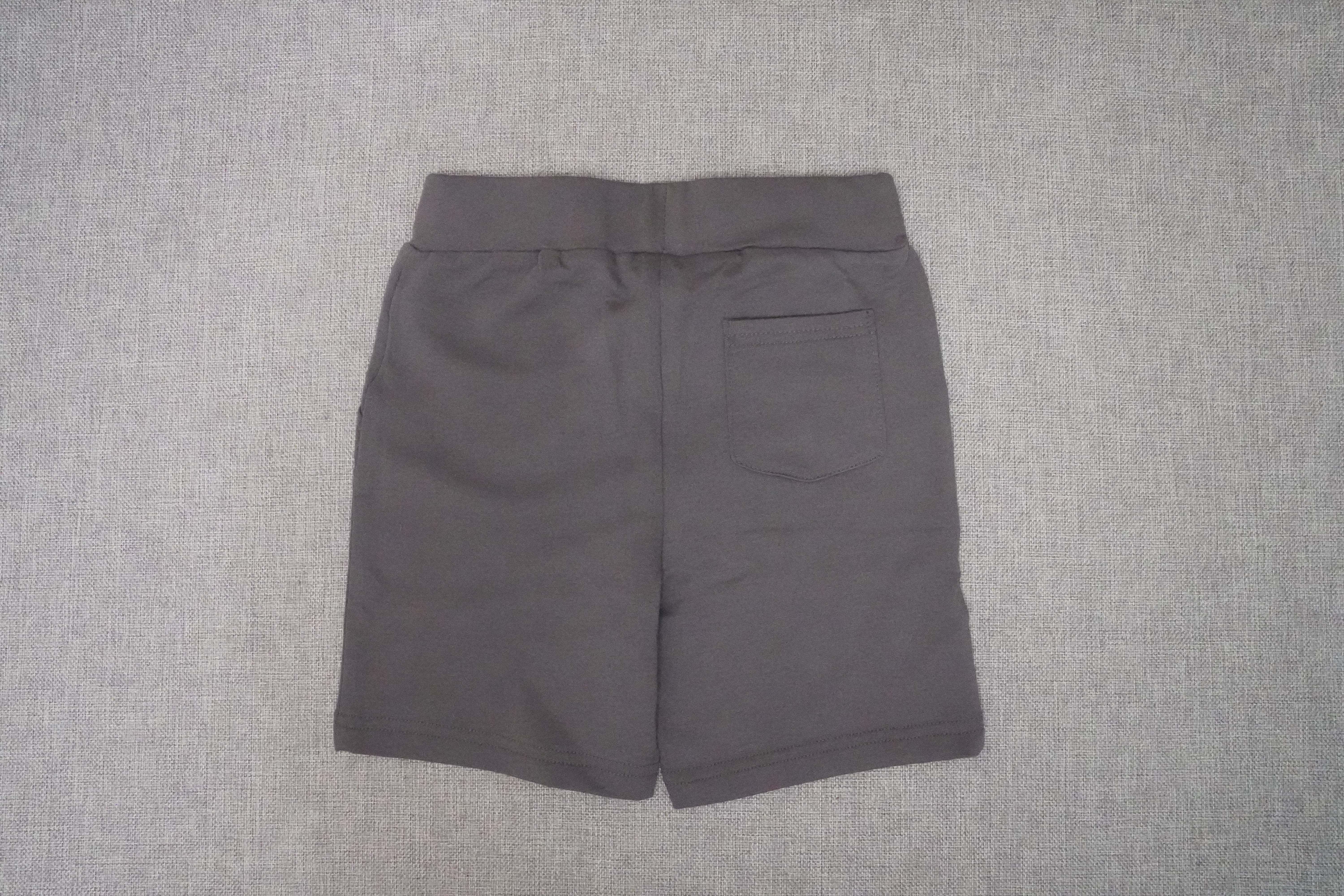 Children's casual army green short sleeve + dark gray shorts set