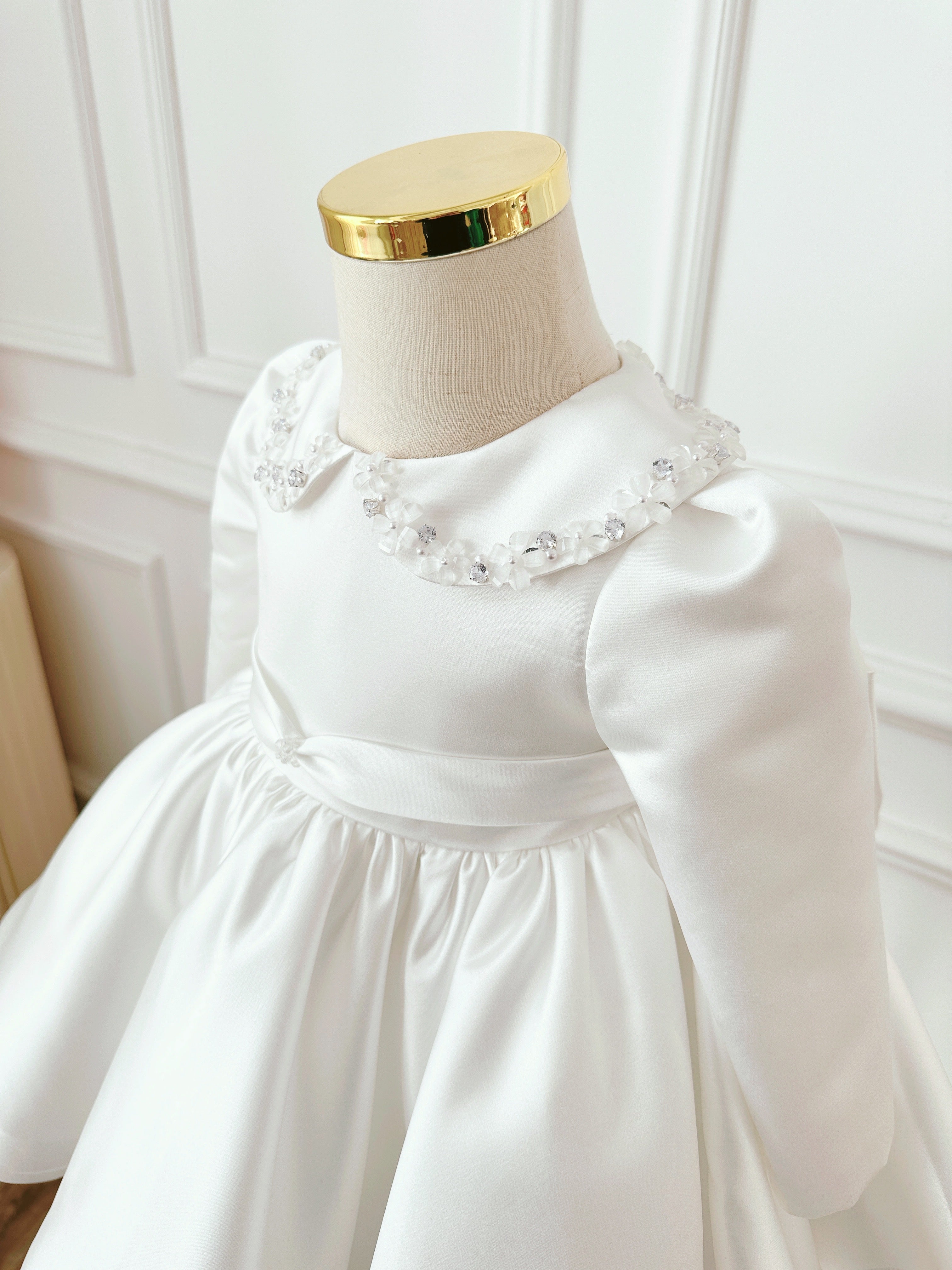 Doll collar beaded belt skirt