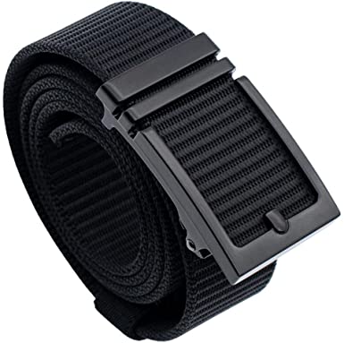Ratchet Belts for Men, Tactical Belts for Men, Nylon Groove Belt Strap with Adjustable Buckle for Mens Belts Casual