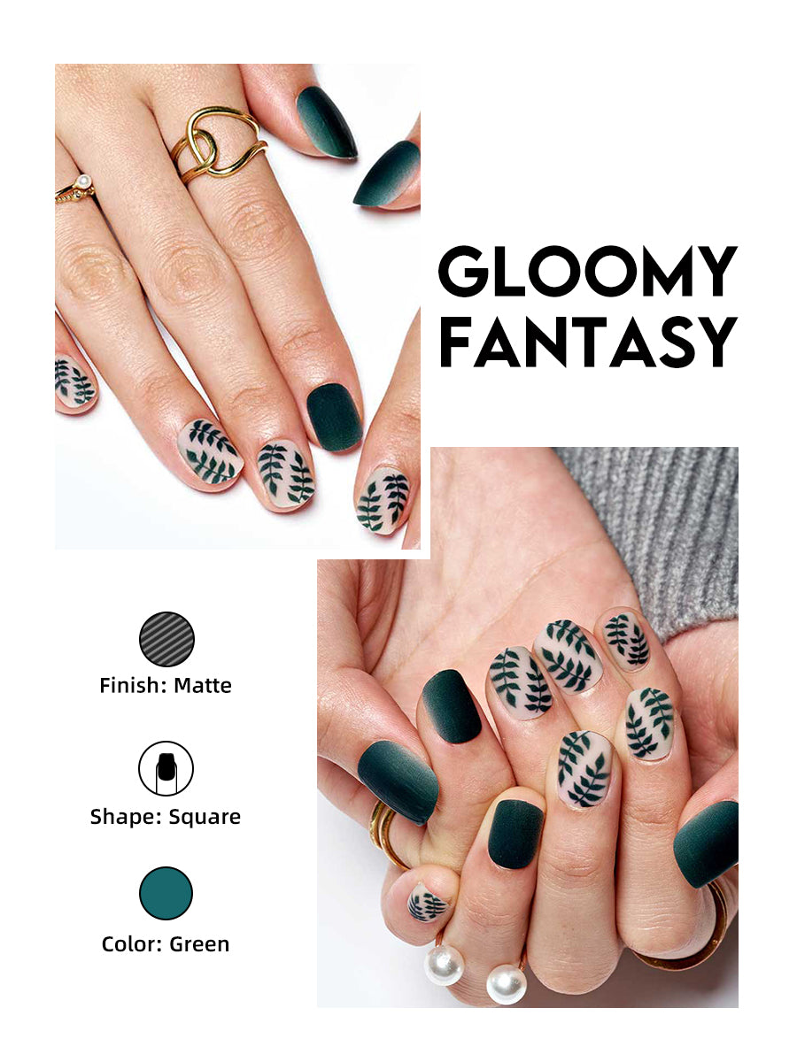 Women Fashion Graffiti nails Gloomy Fantasy