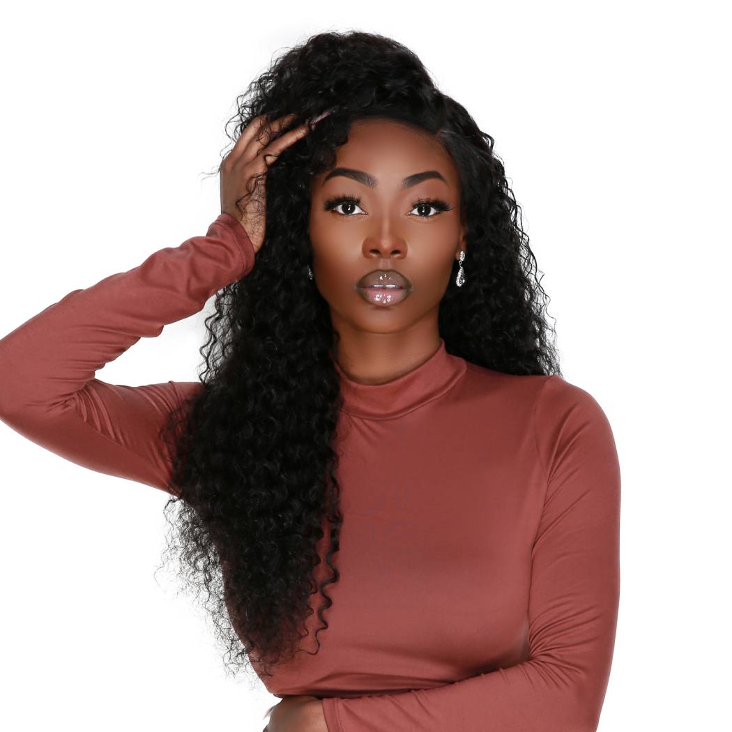 100% Unprocessed Brazilian Virgin Remy Human Hair 13x4 HD Lace Frontal Wig Bohemian Curl 16 Inches  NATURAL 22