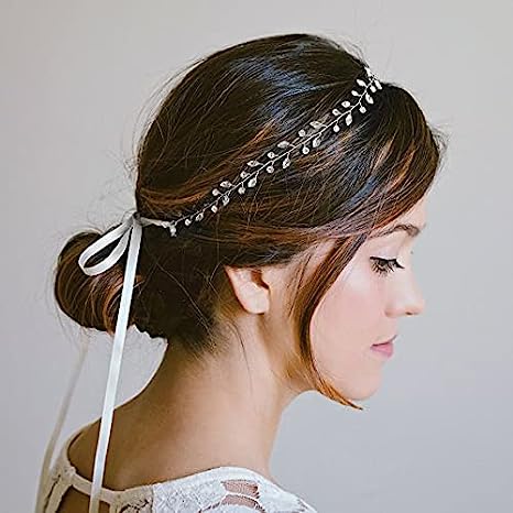 Bride Wedding Crystal Hair Vine Silver Rhinestone Bridal Hair Accessories Headband Wedding Hair Pieces