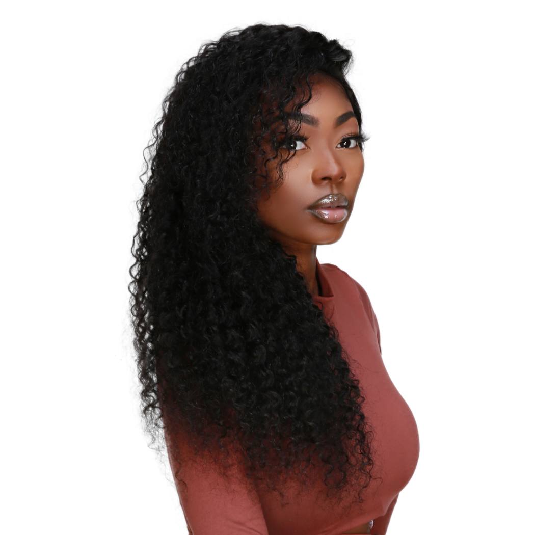 100% Unprocessed Brazilian Virgin Remy Human Hair 13x4 HD Lace Frontal Wig Bohemian Curl 16 Inches  NATURAL 22