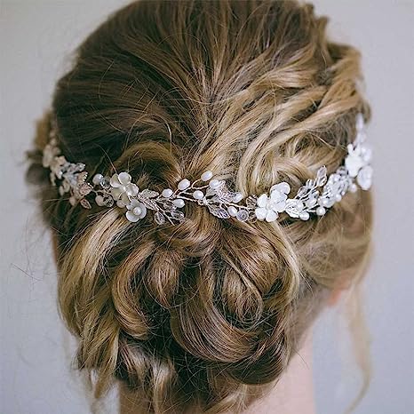 Bride Wedding Hair Vine Pearl Bride Hair Piece Leaf Wedding Headbands Flower Wedding Headpieces