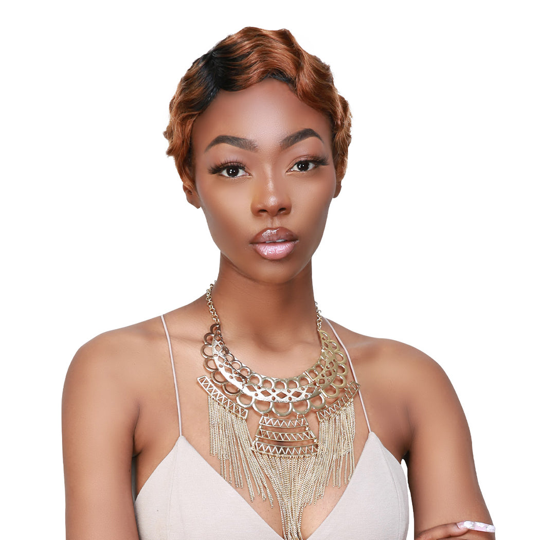 Remi Human Hair Wig Finger Wave FS1B-30