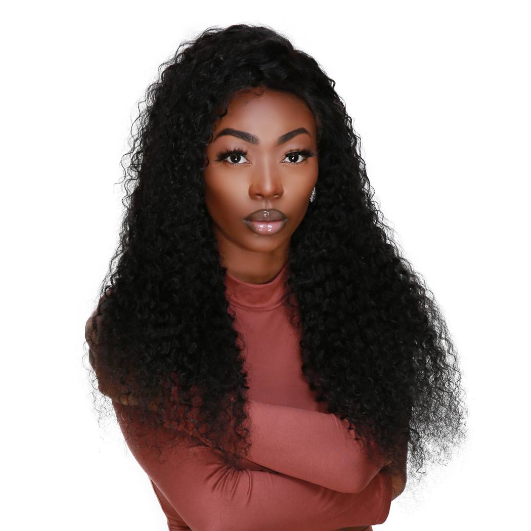 100% Unprocessed Brazilian Virgin Remy Human Hair 13x4 HD Lace Frontal Wig Bohemian Curl 16 Inches  NATURAL 22