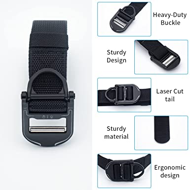 Riggers Belt Military, Nylon Tactical Belts for Men, Heavy Duty Belt with Metal Buckle Work Belts for Men