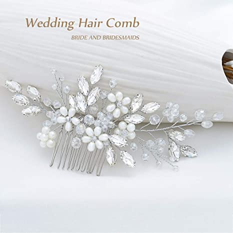 Bride Wedding Hair Comb Black