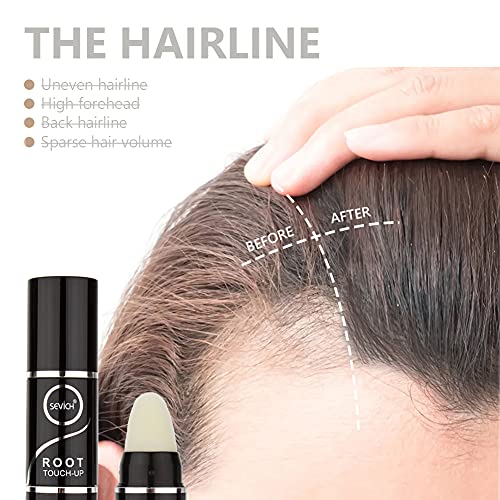 SEVICH Hairline Shadow Powder - Hairline Powder , Instantly Cover Grey Hair Root Concealer Hair Root-Touch-Ups with Powder Puff Pen 2.5g Black