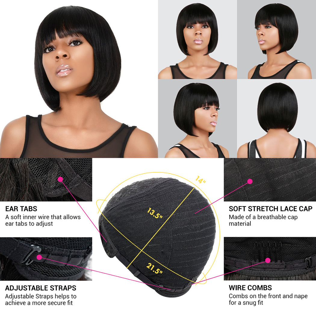 100% Human Hair Wig Diamond NATURAL