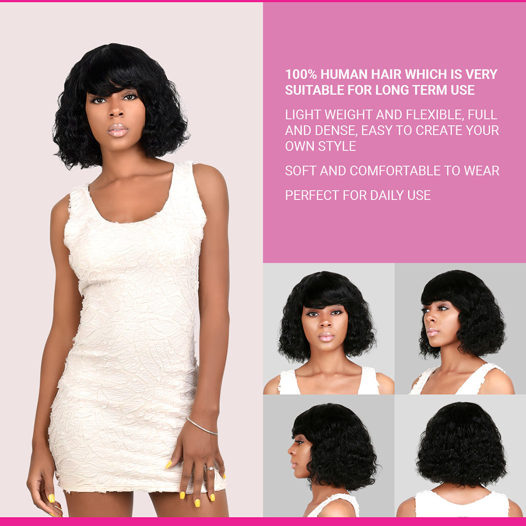 100% Human Hair Wig Ruby NATURAL