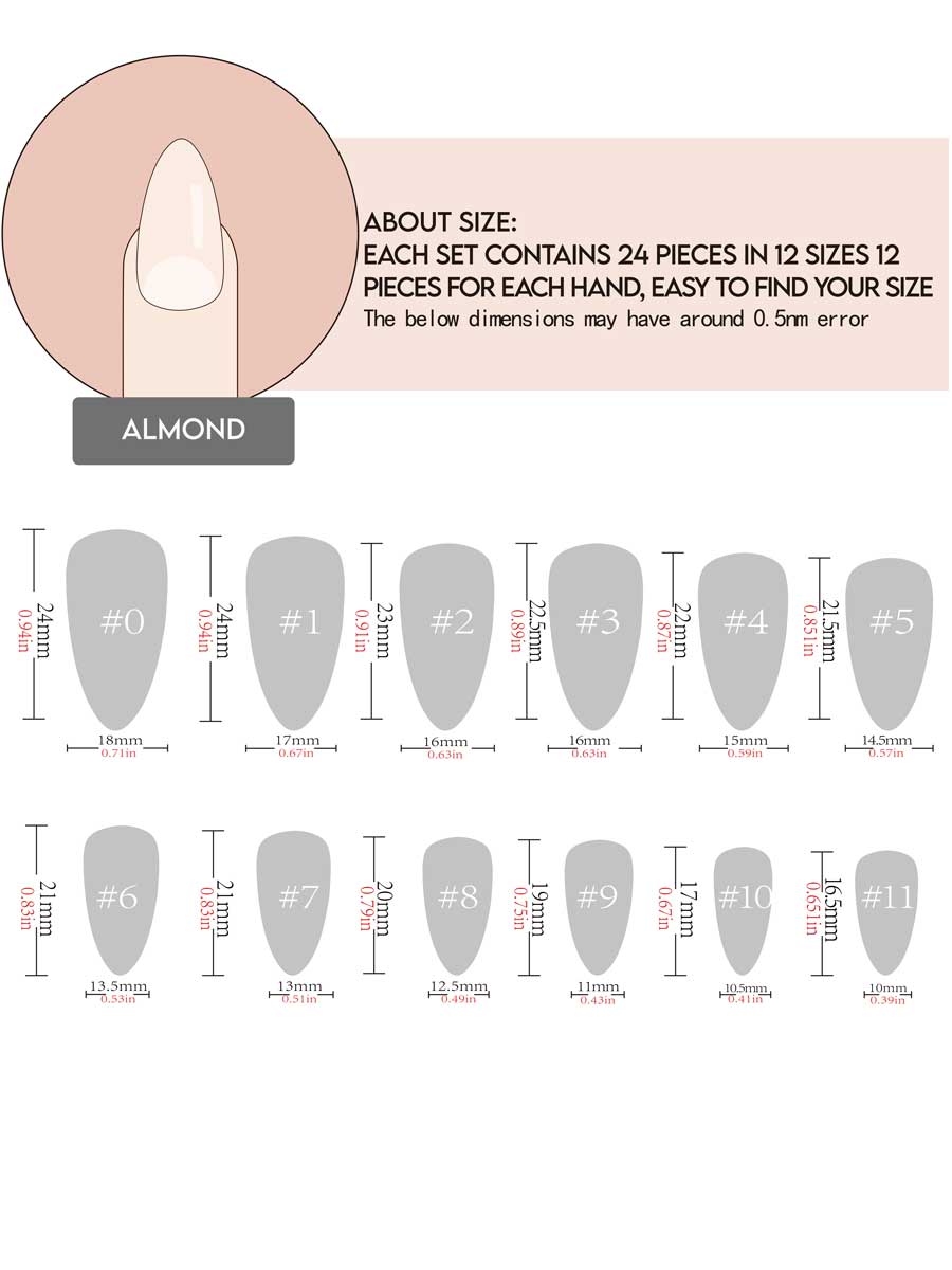 Women Fashion Mani Press On Nails Nude Elegance/Almond