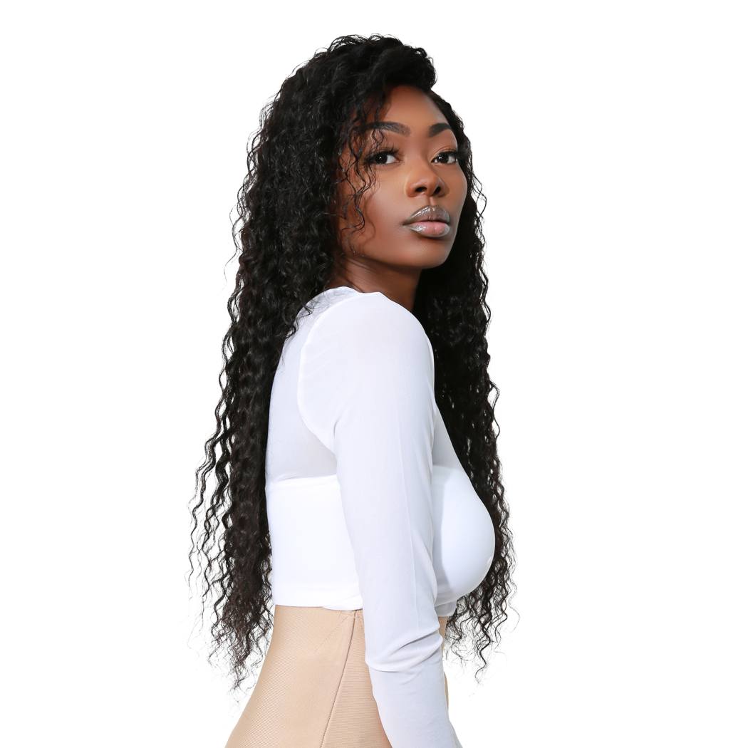 100% Unprocessed Brazilian Virgin Remy Human Hair 13x4 HD Lace Frontal Wig Deep Wave (22