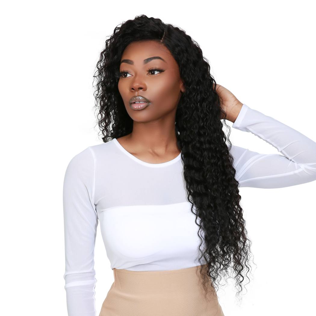 100% Unprocessed Brazilian Virgin Remy Human Hair 13x4 HD Lace Frontal Wig Deep Wave (22