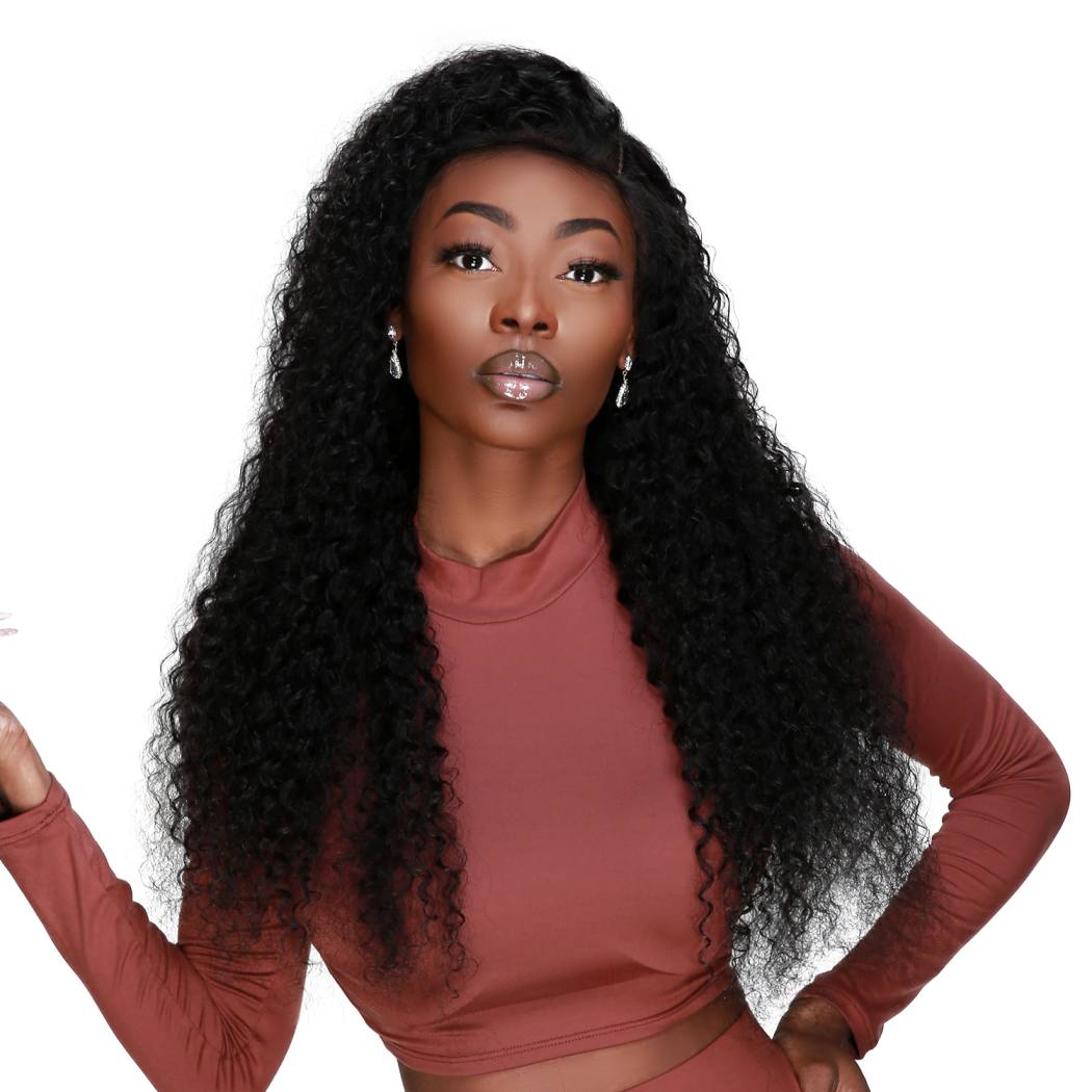 100% Unprocessed Brazilian Virgin Remy Human Hair 13x4 HD Lace Frontal Wig Bohemian Curl 16 Inches  NATURAL 22