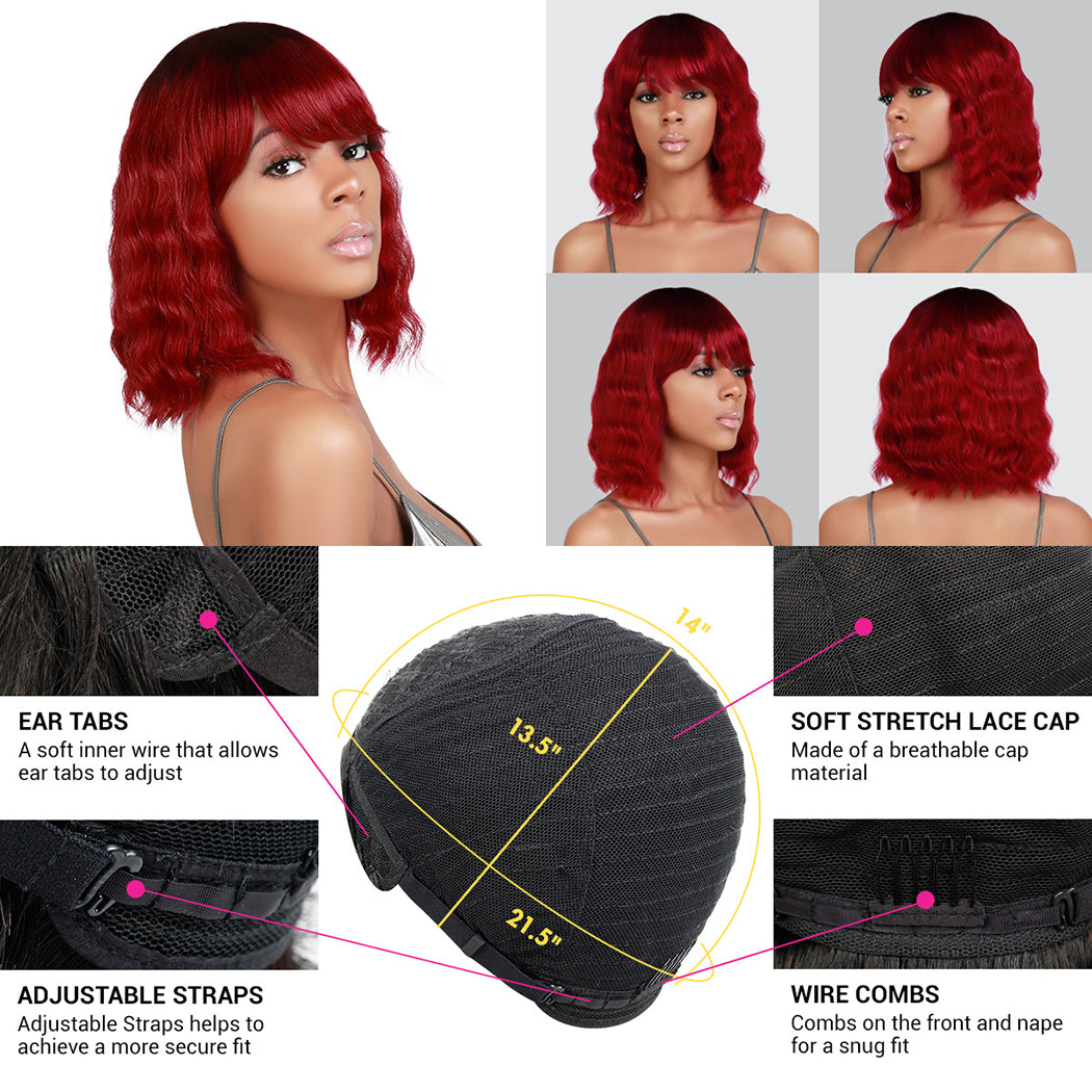 100% Human Hair Wig Garnet FS1B-30