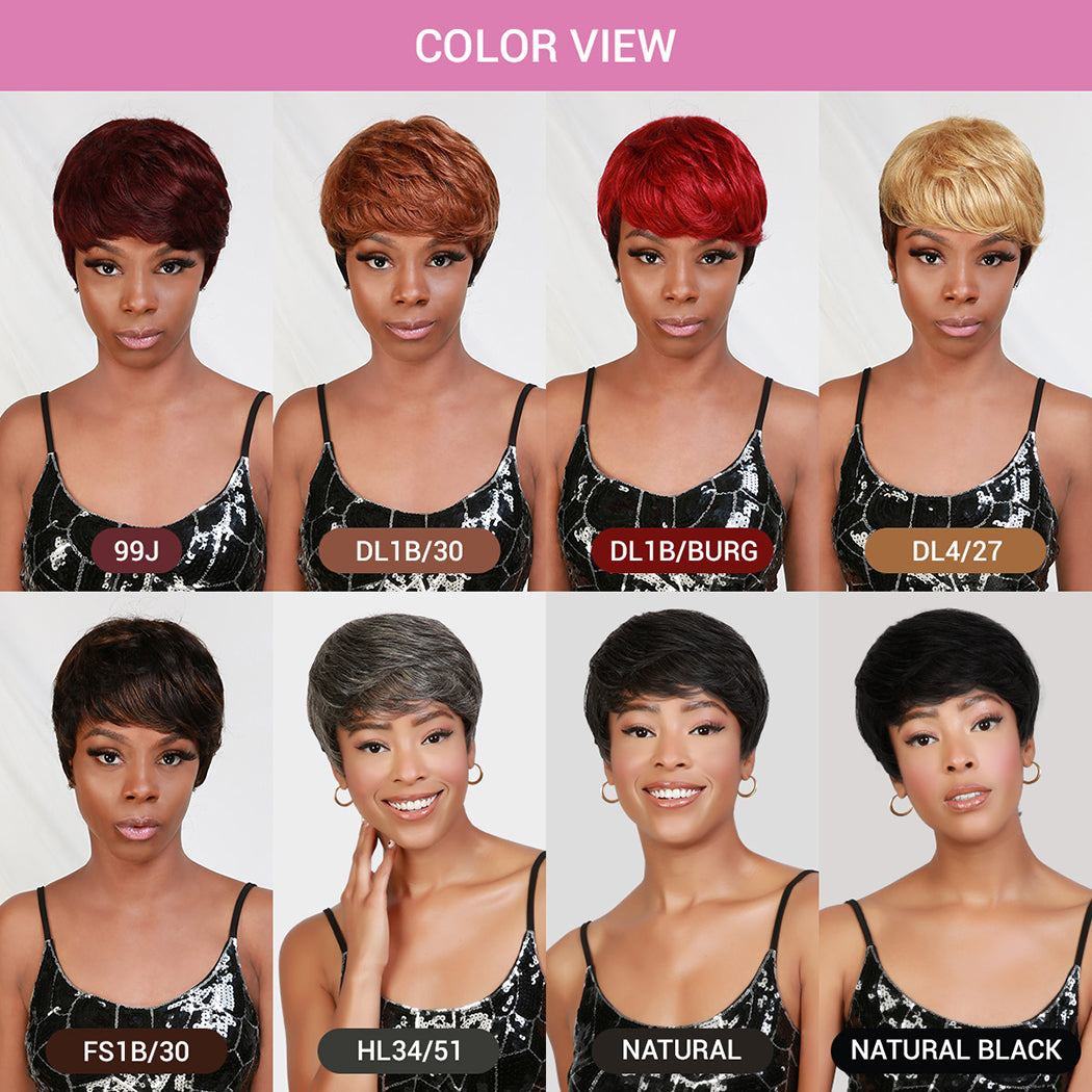 100% Human Hair Wig Topaz NATURAL