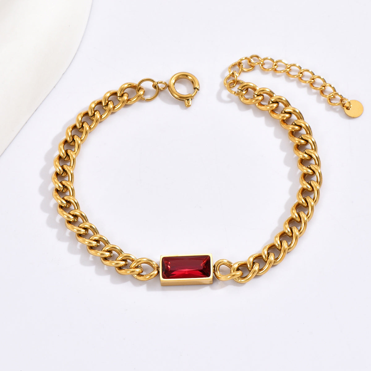 Creative fashion brand red zircon bracelet